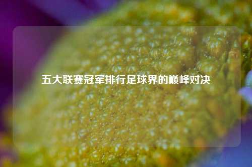 五大联赛冠军排行足球界的巅峰对决