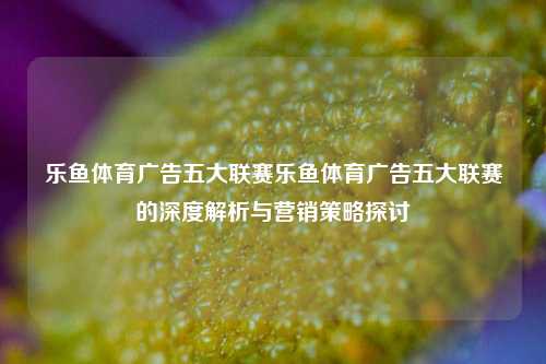 乐鱼体育广告五大联赛乐鱼体育广告五大联赛的深度解析与营销策略探讨