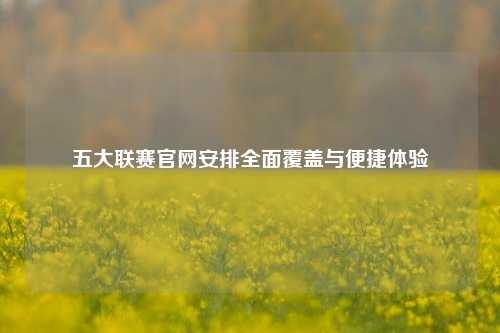 五大联赛官网安排全面覆盖与便捷体验
