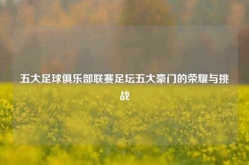 五大足球俱乐部联赛足坛五大豪门的荣耀与挑战