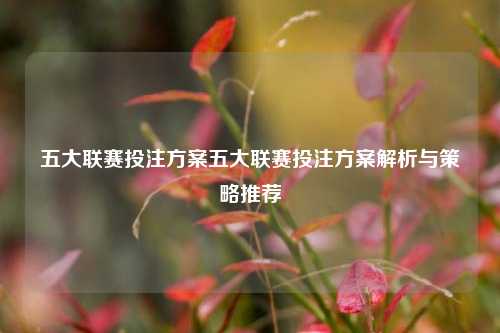 五大联赛投注方案五大联赛投注方案解析与策略推荐